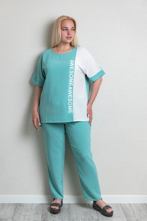 Легкий літній костюм КЛ-201 ментол